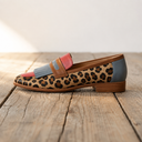 Tess fringe loafers in animal print