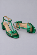 Leona low block heel sandals with multi-strap T-strap design, view 12