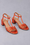 Leona low block heel sandals with multi-strap T-strap design, view 10