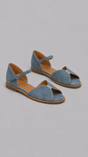 Maggie minimal flat sandals with ankle strap, view 5