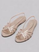 Katarina flat sandals with delicate crossover straps, view 11