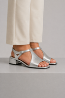 Norah heeled T-strap sandals with low block heel, view 4