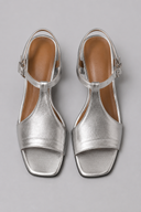 Norah heeled T-strap sandals with low block heel, view 3