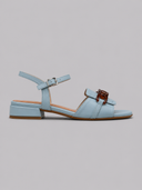 Polly heeled sandals with chain detail and ankle strap, view 2