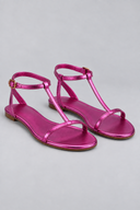 Jocelyn flat T-strap sandals with slim ankle strap, view 7