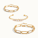 Lena Gold Tennis Bracelet Stack, view 2