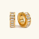 Paloma Gold Huggie Earrings in 18k gold plated stainless steel