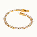 Pia Gold Tennis Bracelet in 18k gold plated stainless steel