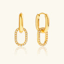 Kenna Gold Double Hoop Earrings in 18k gold plated stainless steel