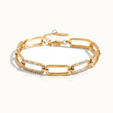 Lena Gold Tennis Bracelet Stack, view 7