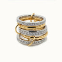 Maelle Two-Tone Stacked Ring in gold and silver tone stainless steel