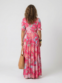Della Floral V Neck Maxi Dress