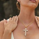 Liora Gold Cross Necklace, view 4