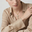 Liora Gold Cross Necklace, view 8