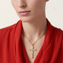 Liora Gold Cross Necklace, view 9