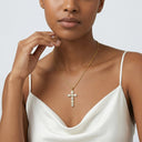 Liora Gold Cross Necklace, view 3