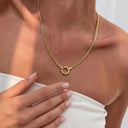 Jada Gold Herringbone Necklace, view 8