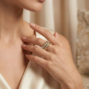 Phoebe Two-Tone Gold Stacked Ring, view 3