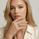 Juniper Two-Tone Gold Layered Ring, view 5