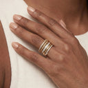 Matilda Two-Tone Gold Stacked Ring, view 5