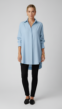Eden oversized cotton shirt with classic pointed collar, view 11