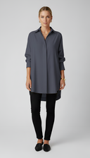 Eden oversized cotton shirt with classic pointed collar, view 12