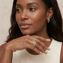 Matilda Two-Tone Gold Stacked Ring, view 6