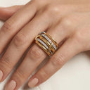 Phoebe Two-Tone Gold Stacked Ring, view 2