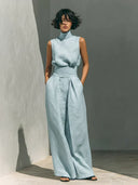 Seren two-piece set with sleeveless tank top and wide-leg pants, view 2
