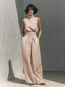 Seren two-piece set with sleeveless tank top and wide-leg pants, view 4