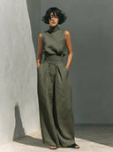Seren two-piece set with sleeveless tank top and wide-leg pants, view 3