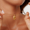 Kaia Gold Scarab Pendant Necklace, view 2