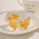 Belle Gold Floral Bangle, view 5