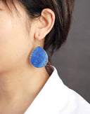 Terra teardrop stone statement earrings for women