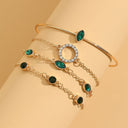 Sabina Emerald Green Bracelet Set, view 2