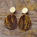 Gaia circle drop statement earrings for women