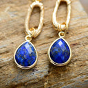 Azura lapis lazuli teardrop earrings for women