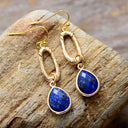 Azura lapis lazuli teardrop earrings for women
