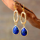 Azura lapis lazuli teardrop earrings for women