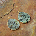 Terra teardrop stone statement earrings for women