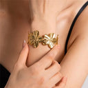 Belle Gold Floral Bangle, view 4