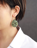 Terra teardrop stone statement earrings for women