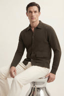 Lorenzo Cashmere Cardigan Olive Green