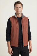 Mervens Reversible Vest Terracotta