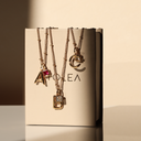 Vivian Initial & Birthstone Charm Necklace, view 10