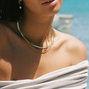 Corinne Herringbone & Rope Chain Layered Necklace, view 4