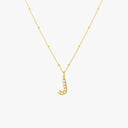 Mina Mother of Pearl Initial Necklace, view 19