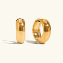 Hana Gold Hoop Earrings Set, view 10