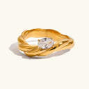 Farrah Gold Stacking Rings, view 9