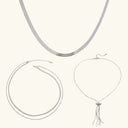Carys Silver Chains Necklace Set, view 5